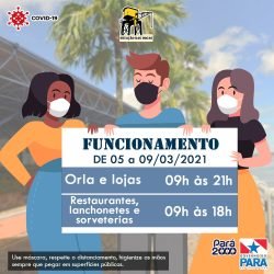 OS Pará 2000 divulga horário de funcionamento dos espaços de acordo com novo decreto