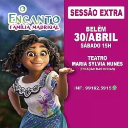Espetáculo ‘Encanto’ terá duas sessões no Teatro Maria Sylvia Nunes, neste sábado (30)