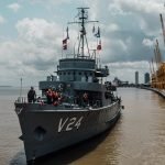 Corveta Solimões atraca na Estação das Docas e abre para visitação pública